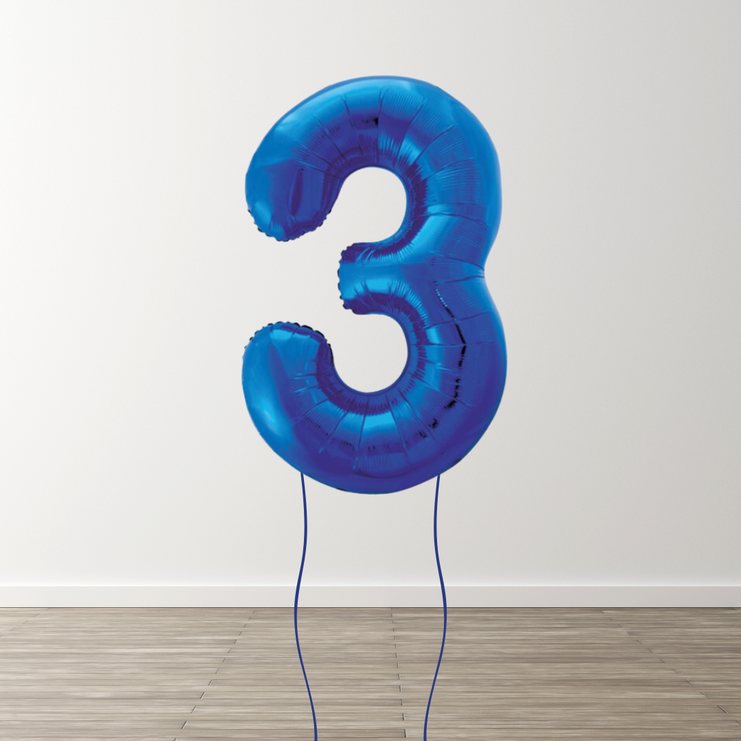 Blue Foil Number Balloons