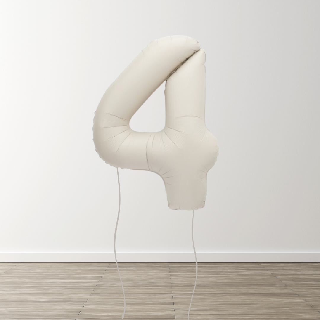Matte Neutral Foil Number Balloons