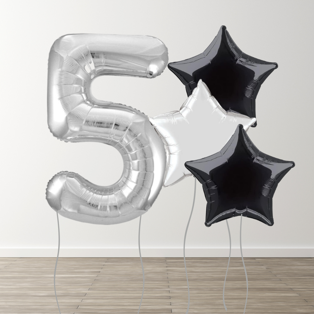 Silver Foil Number Bunch