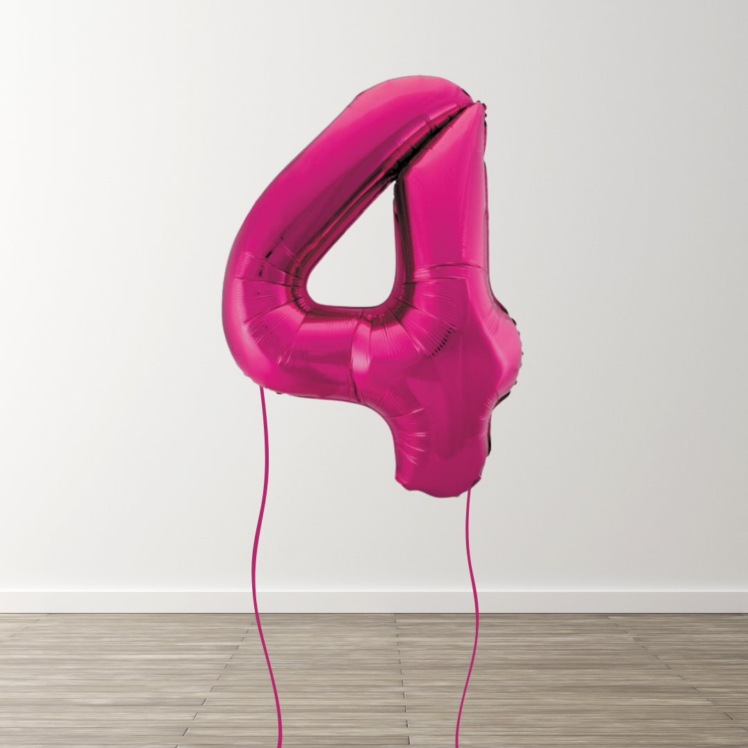 Magenta Foil Number Balloons