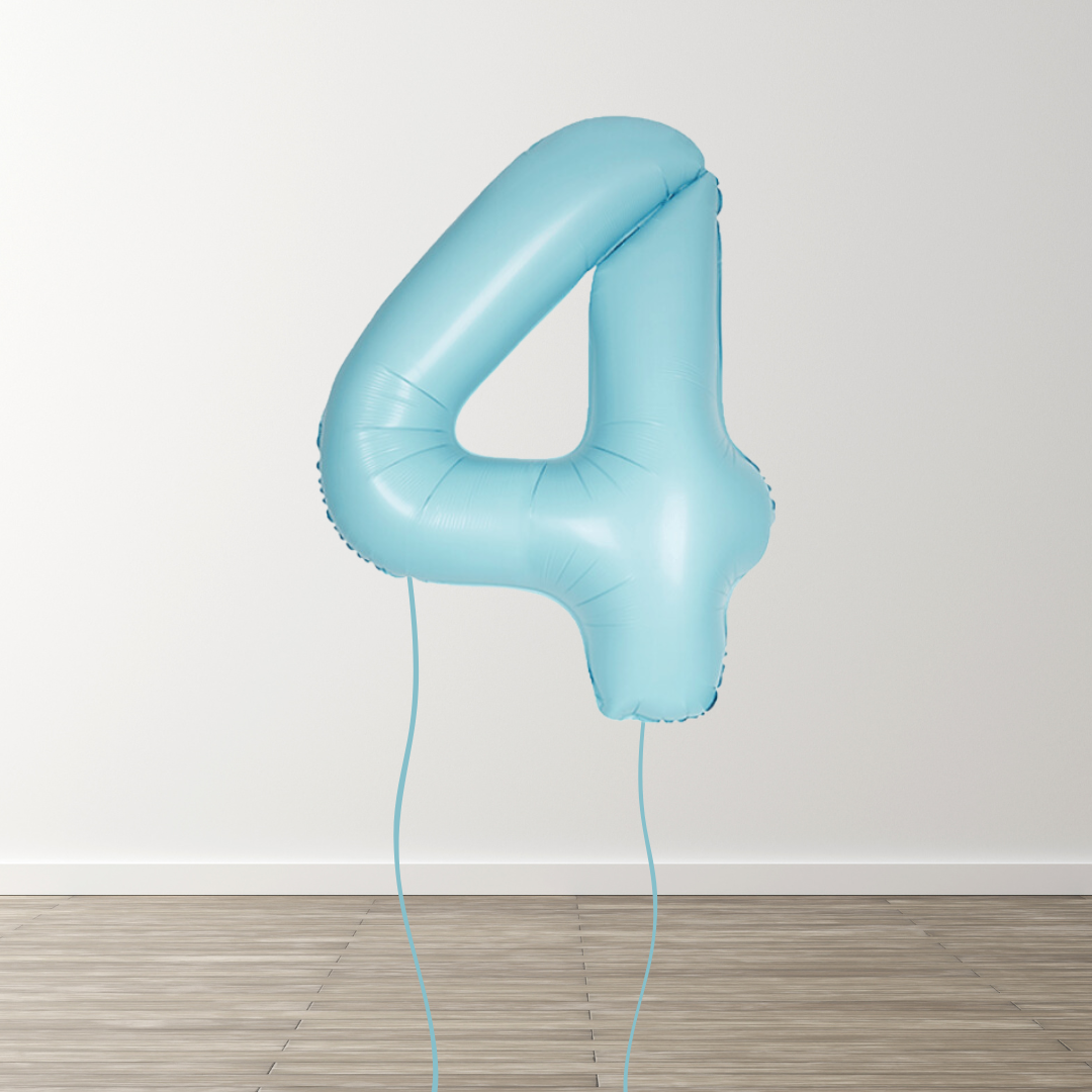 Matte Blue Foil Number Balloons