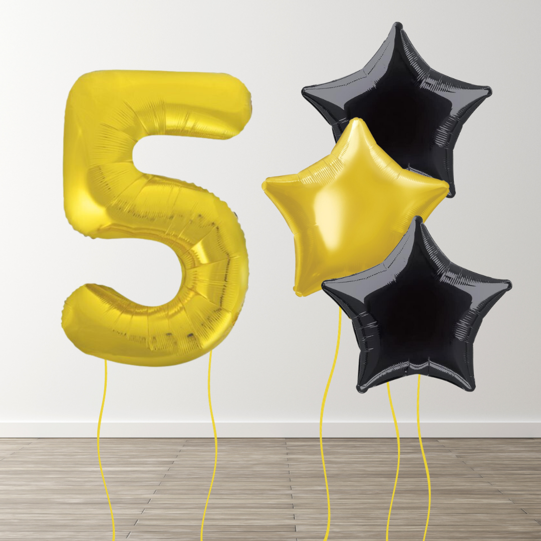 Classic Gold Foil Number Bunch