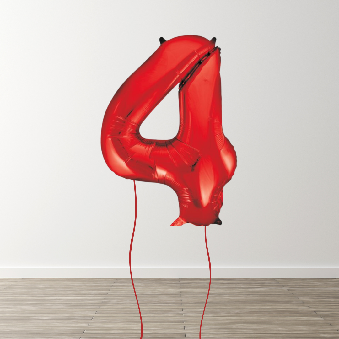Red Foil Number Balloons
