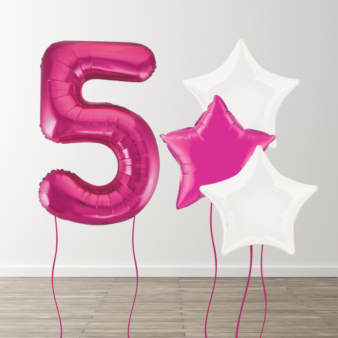 Magenta Foil Number Bunch
