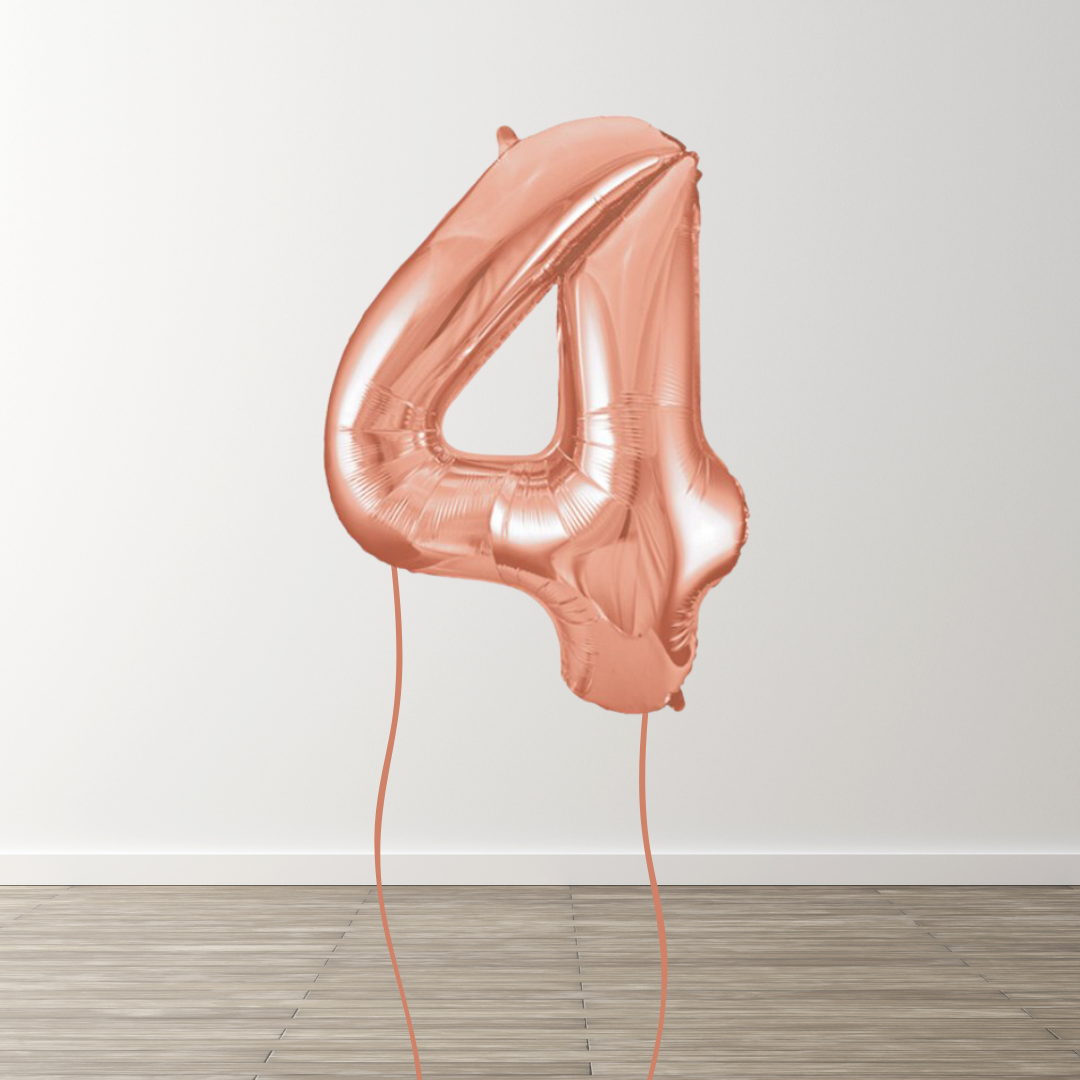 Rose Gold Foil Number Balloons