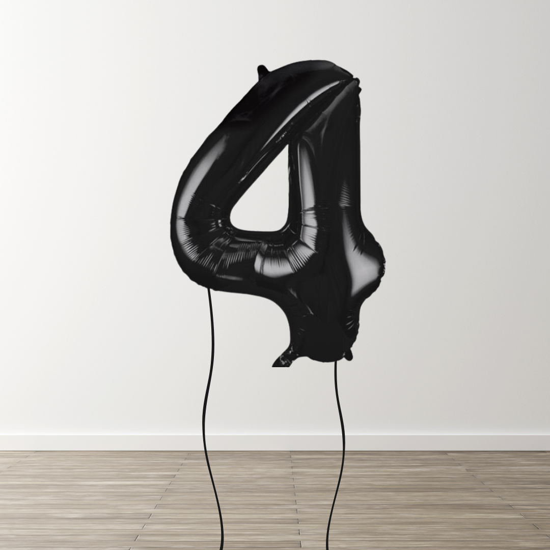 Black Foil Number Balloons