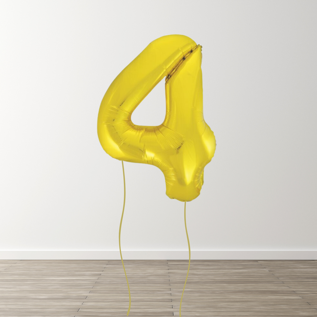 Classic Gold Foil Number Balloons