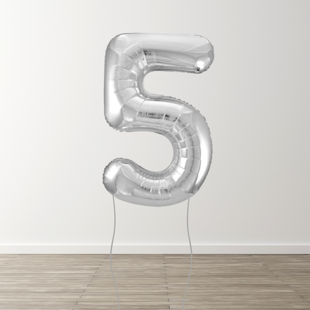 Silver Foil Number Balloons