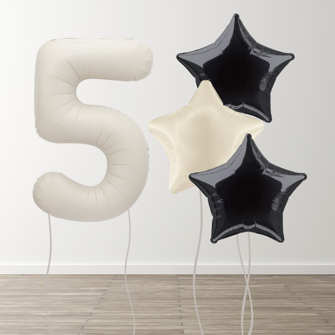 Matte Neutral Foil Number Bunch