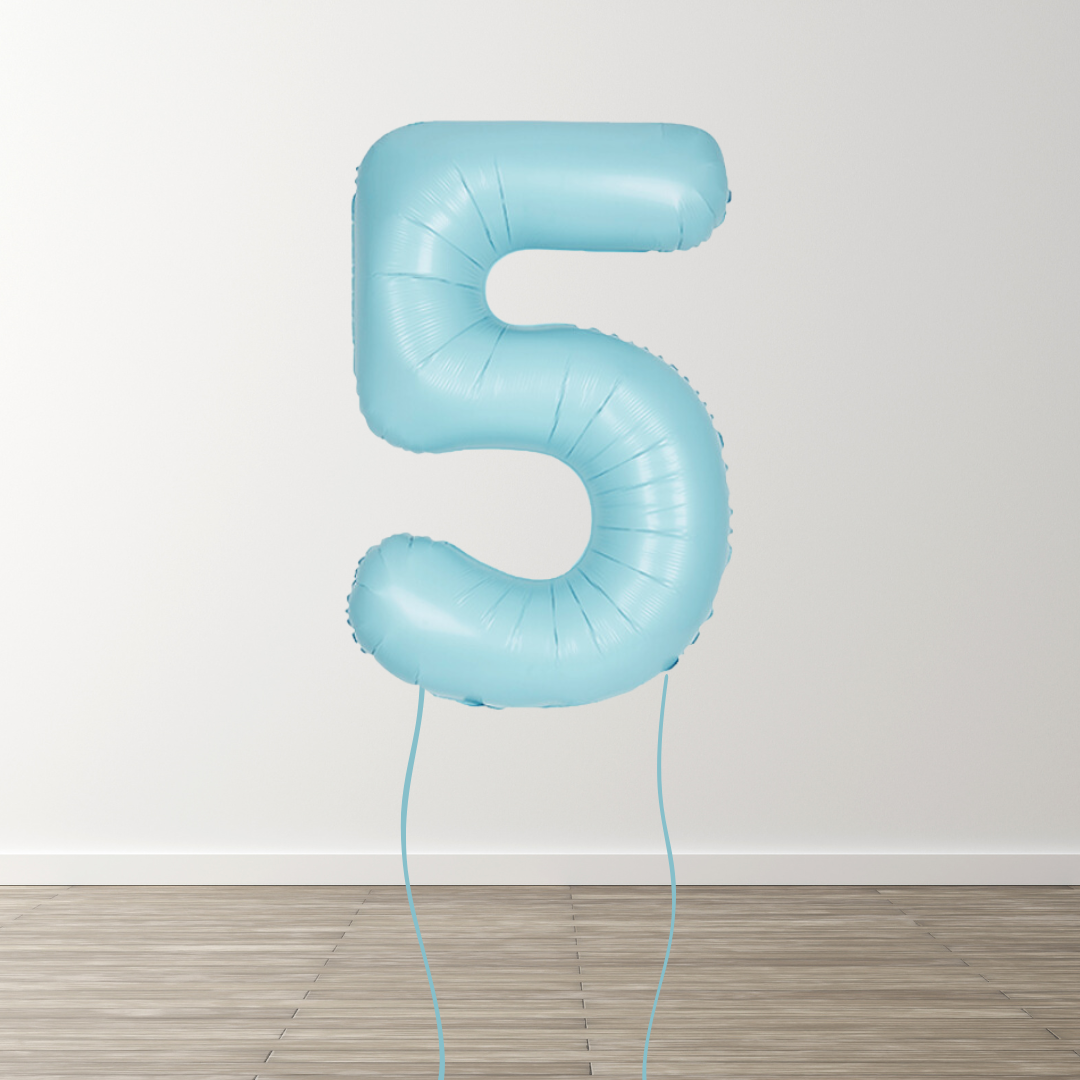 Matte Blue Foil Number Balloons