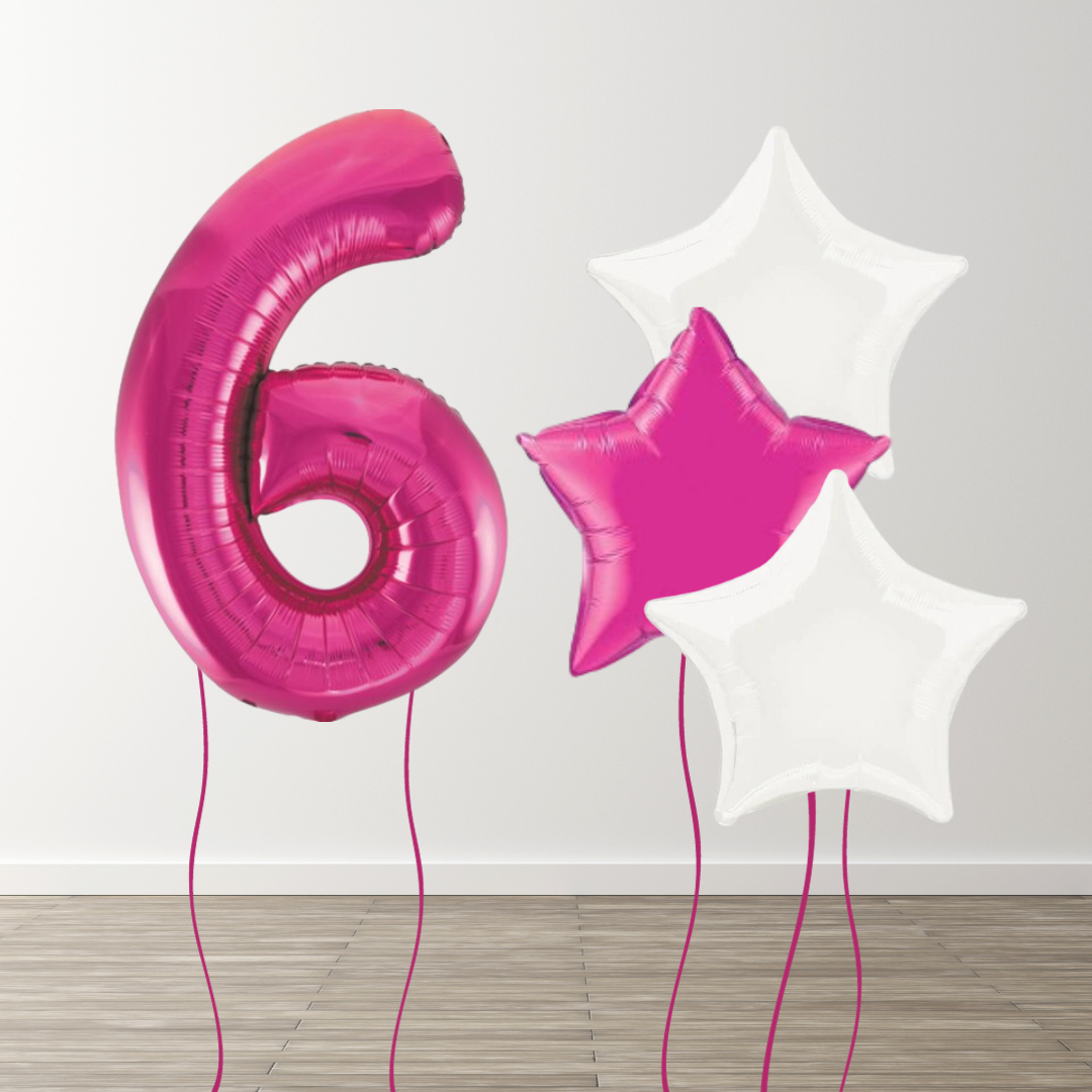 Magenta Foil Number Bunch