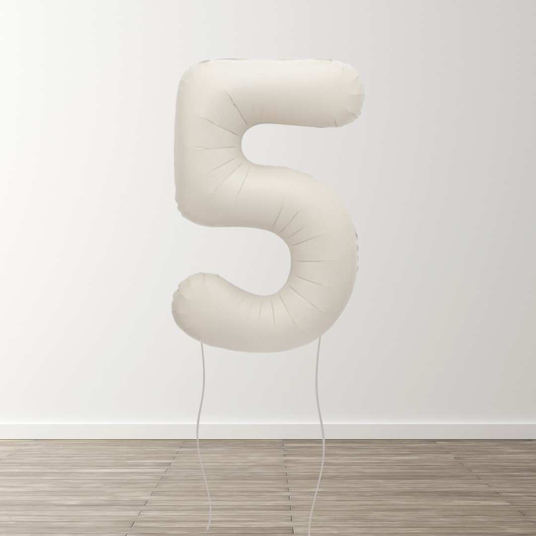 Matte Neutral Foil Number Balloons