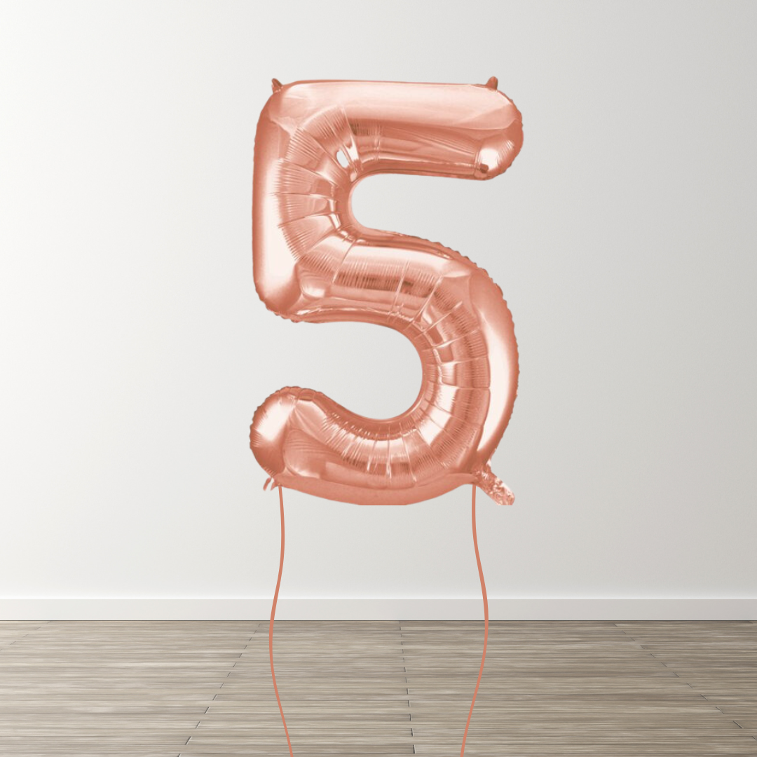 Rose Gold Foil Number Balloons