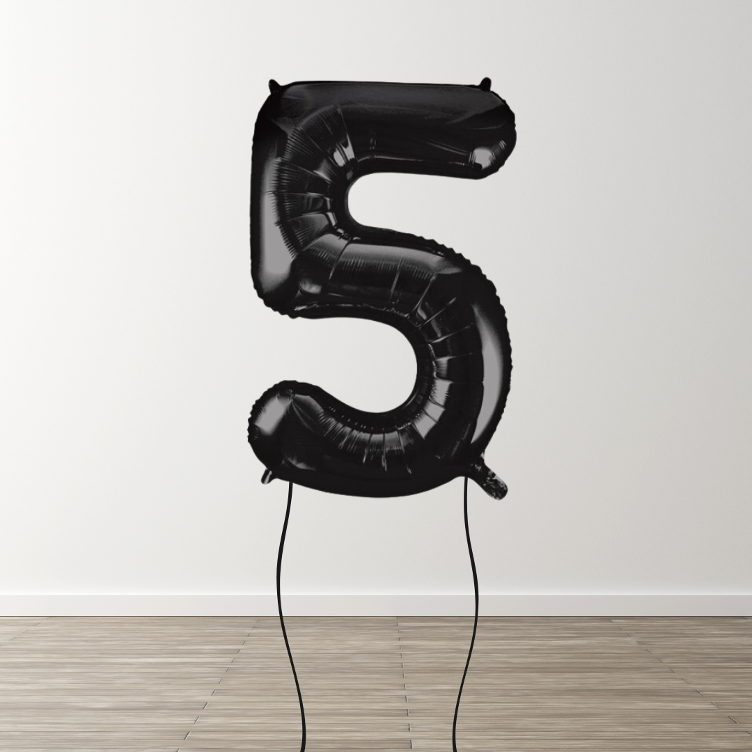 Black Foil Number Balloons