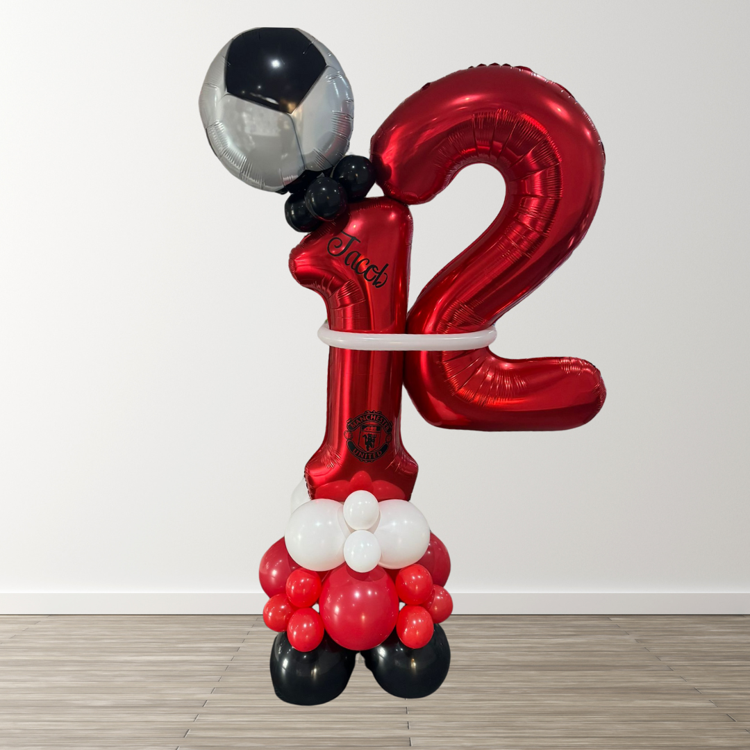 Red Football Number Stack
