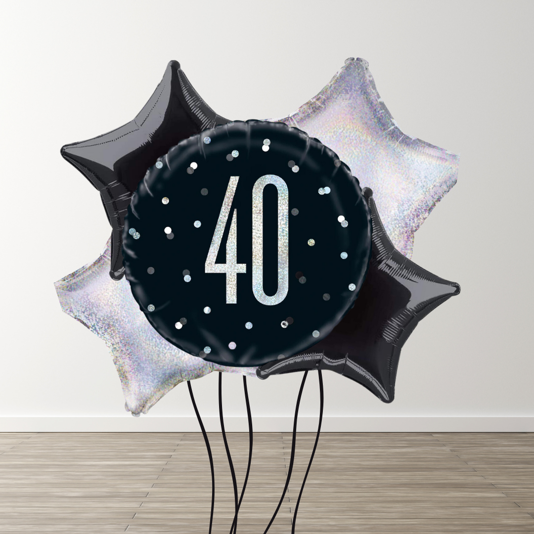 Large Black Balloon Bouquet