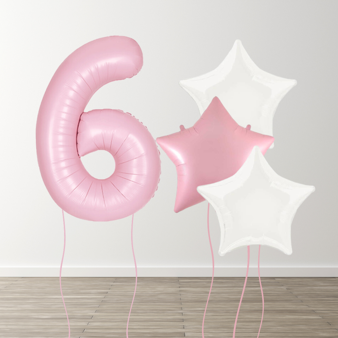 Matte Pink Foil Number Bunch