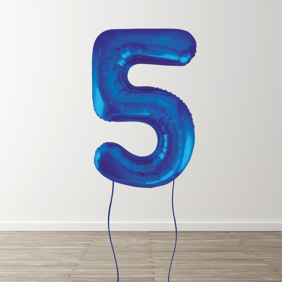 Blue Foil Number Balloons