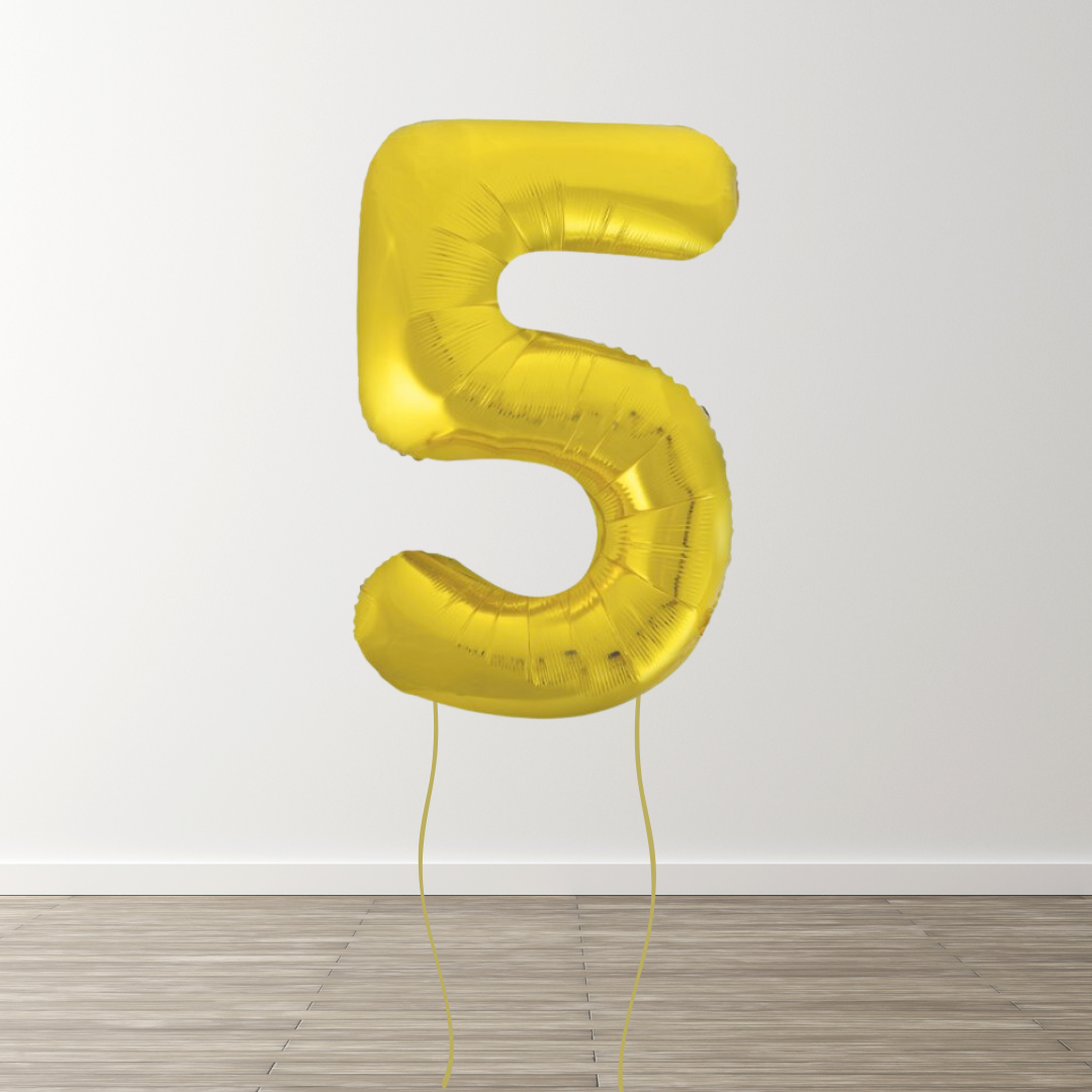 Classic Gold Foil Number Balloons