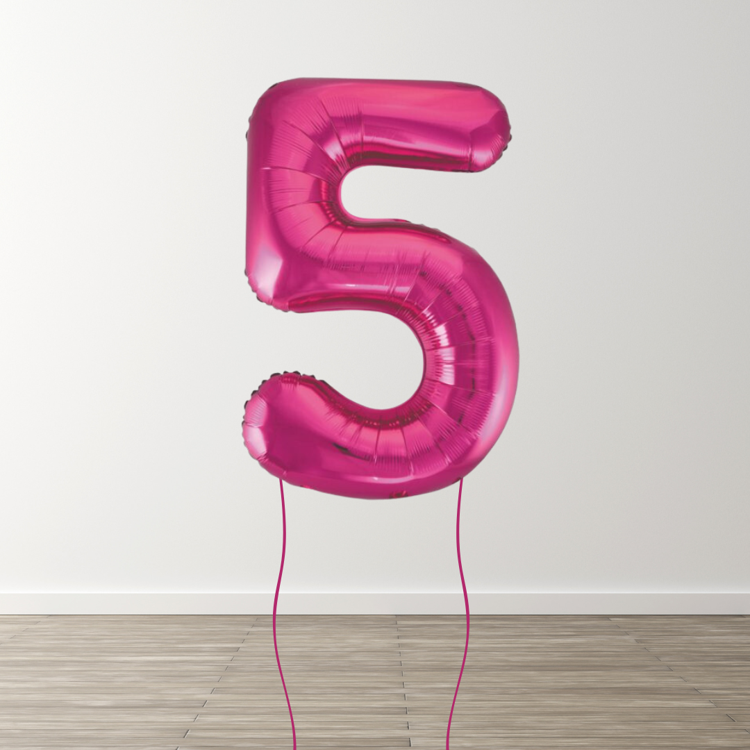 Magenta Foil Number Balloons