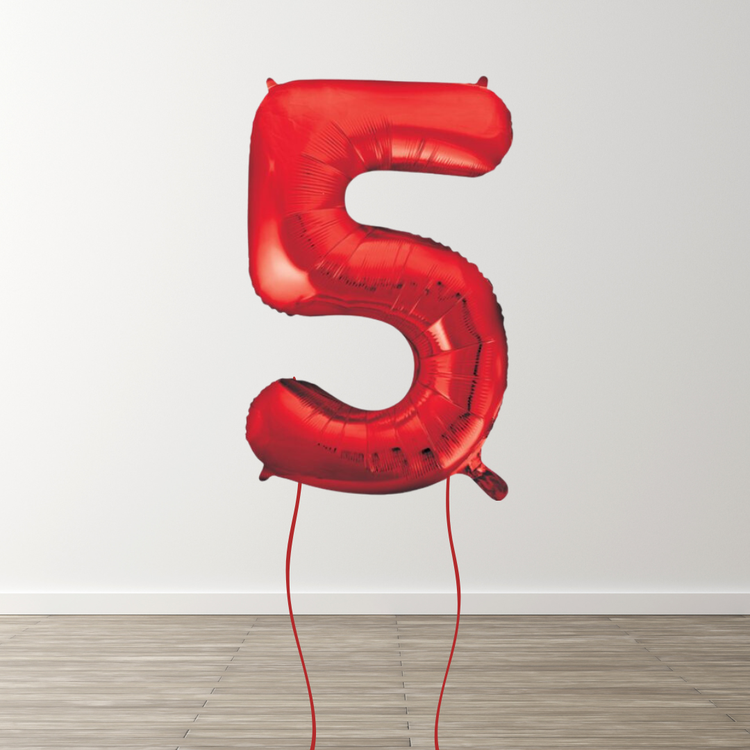 Red Foil Number Balloons