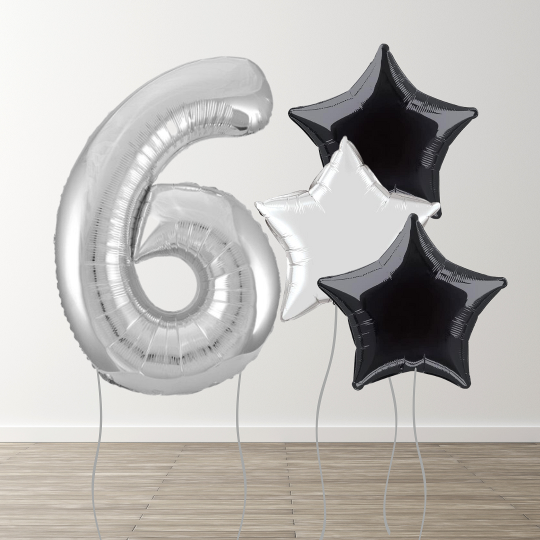 Silver Foil Number Bunch