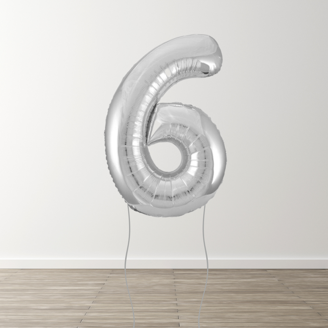 Silver Foil Number Balloons