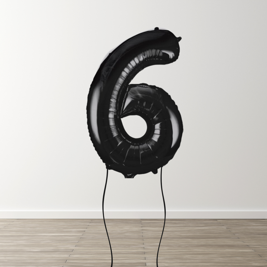 Black Foil Number Balloons