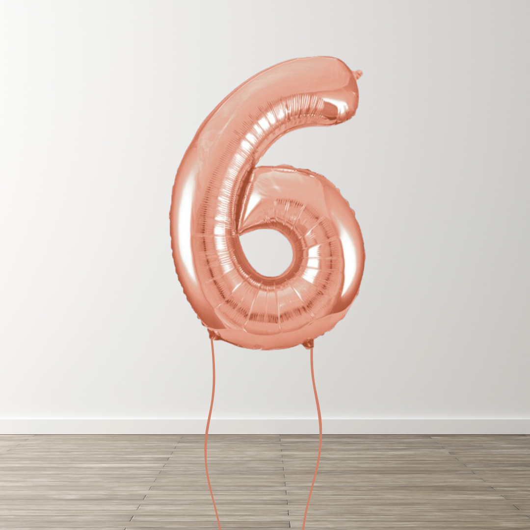 Rose Gold Foil Number Balloons