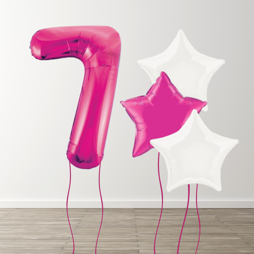 Magenta Foil Number Bunch