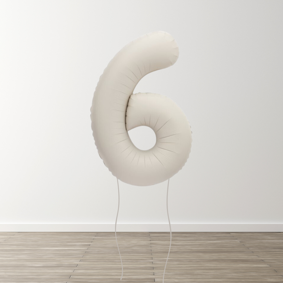 Matte Neutral Foil Number Balloons