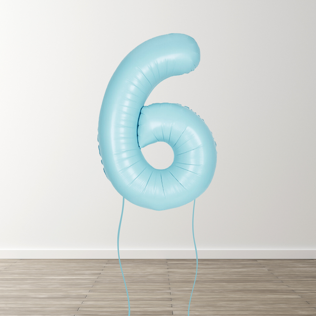 Matte Blue Foil Number Balloons