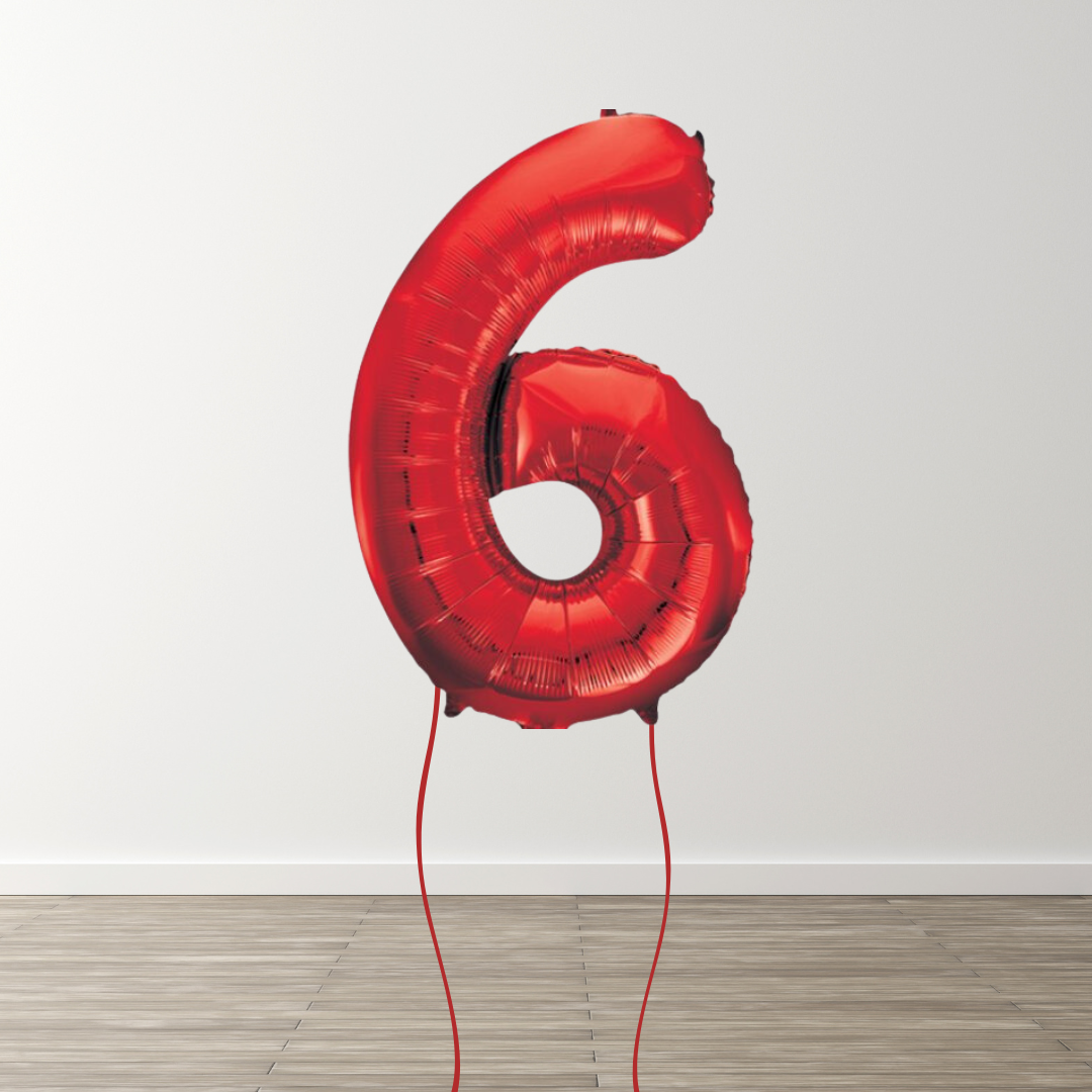 Red Foil Number Balloons