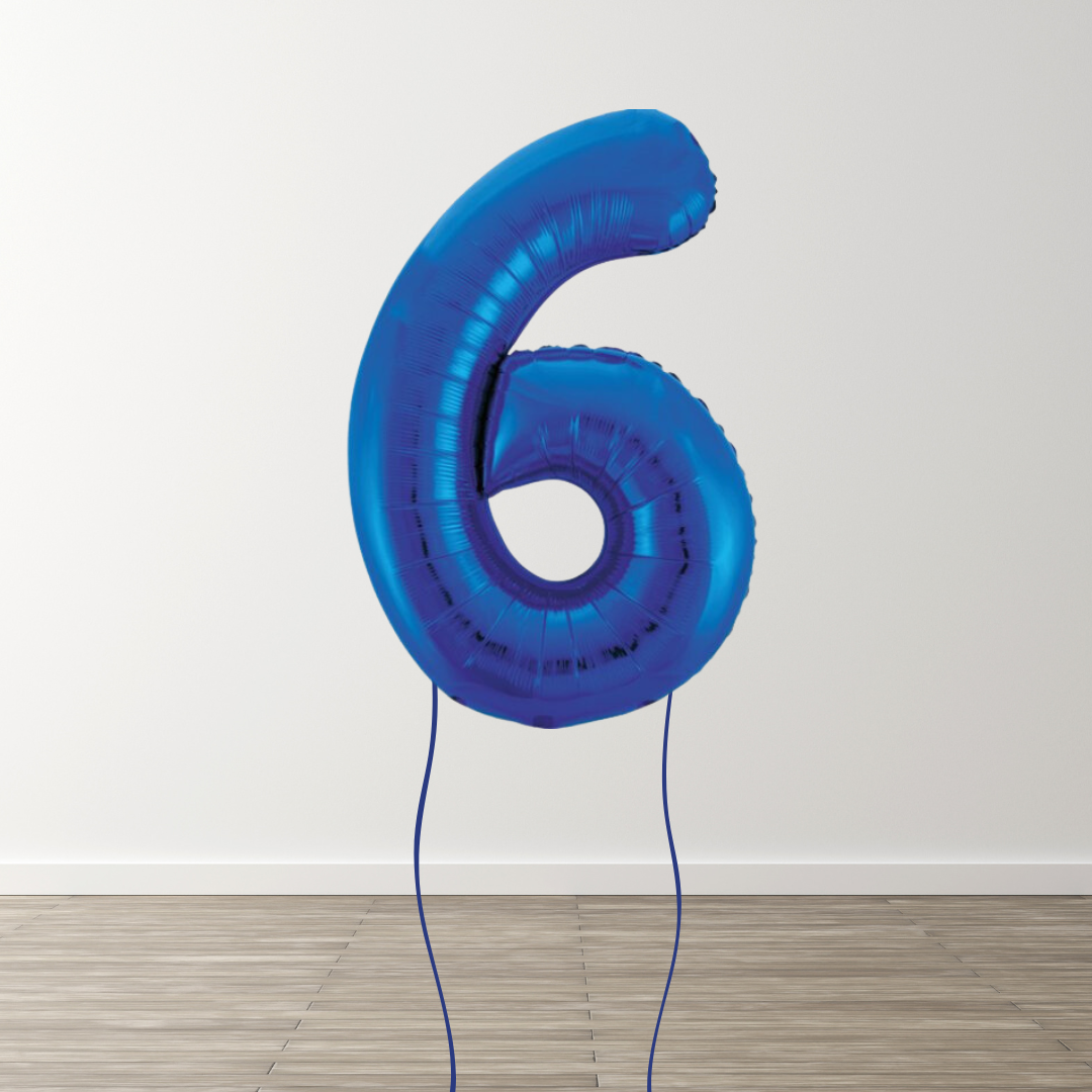 Blue Foil Number Balloons