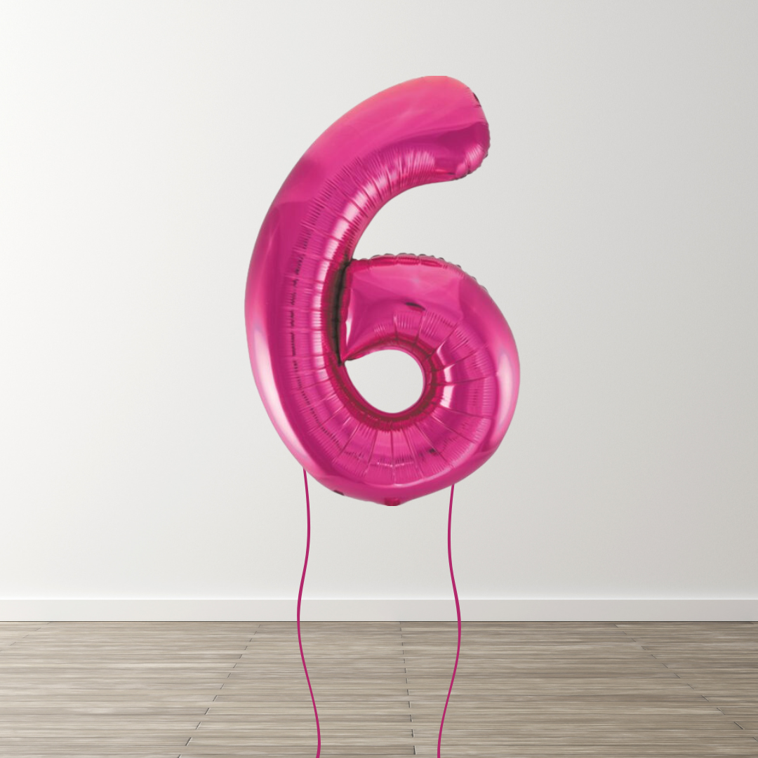 Magenta Foil Number Balloons