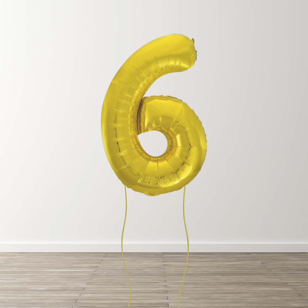 Classic Gold Foil Number Balloons