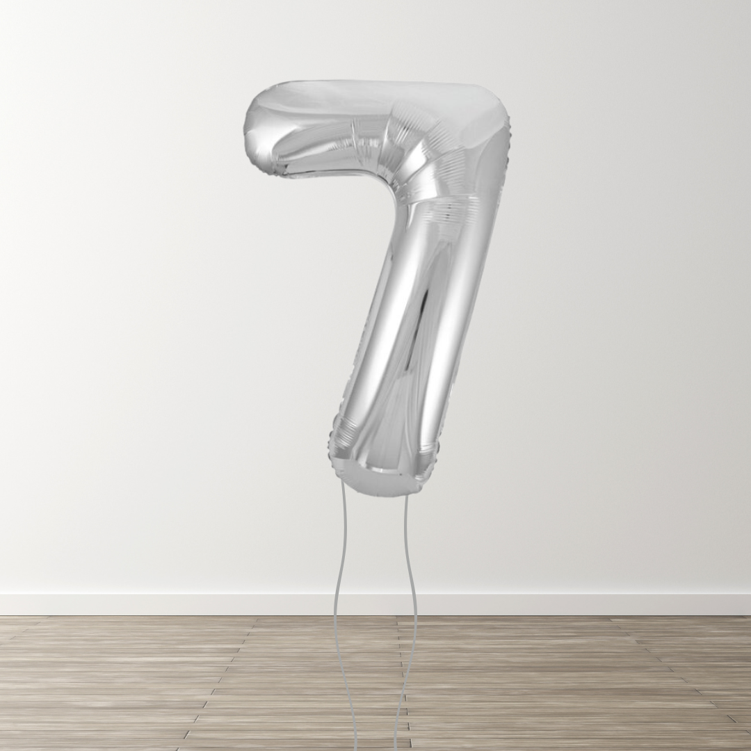 Silver Foil Number Balloons