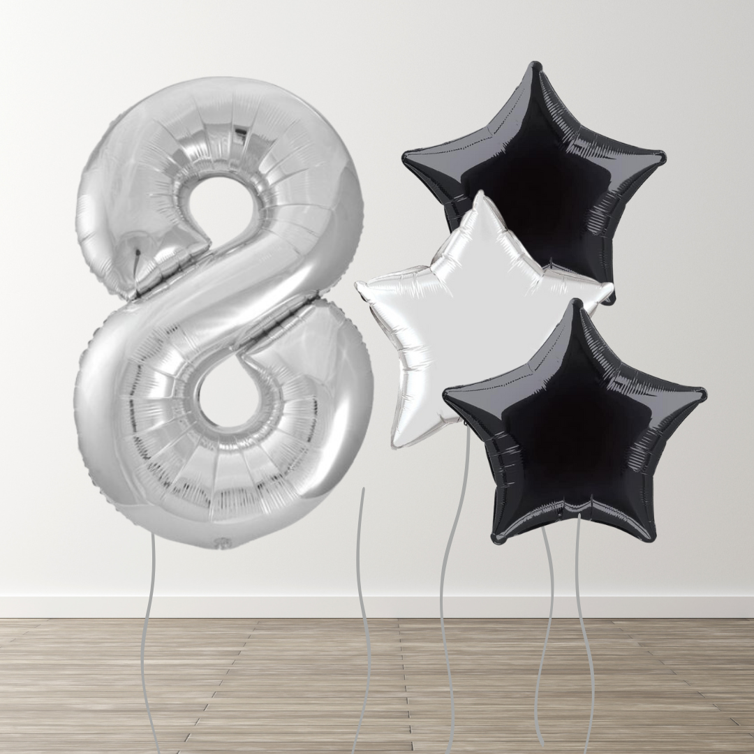 Silver Foil Number Bunch