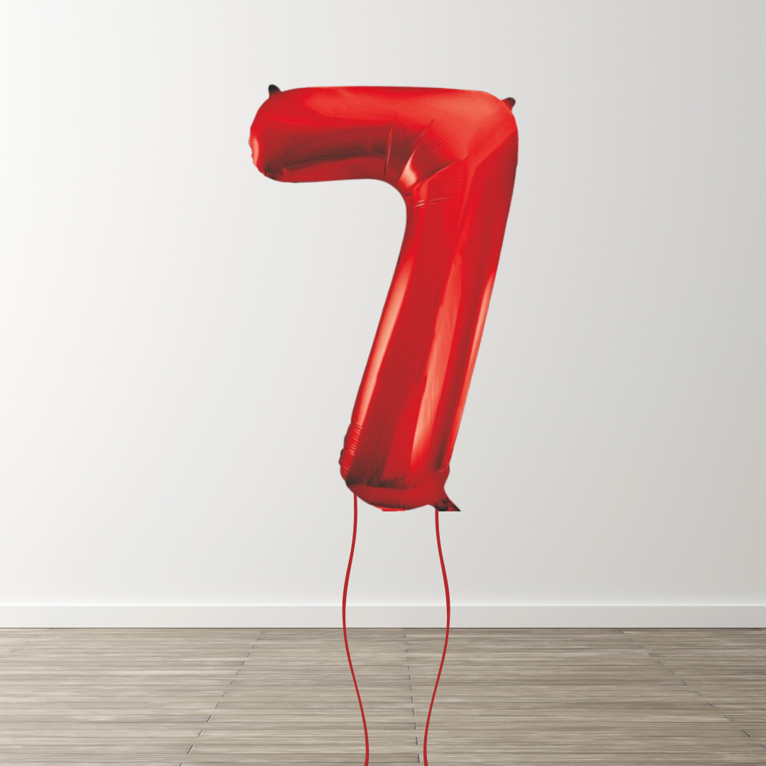 Red Foil Number Balloons