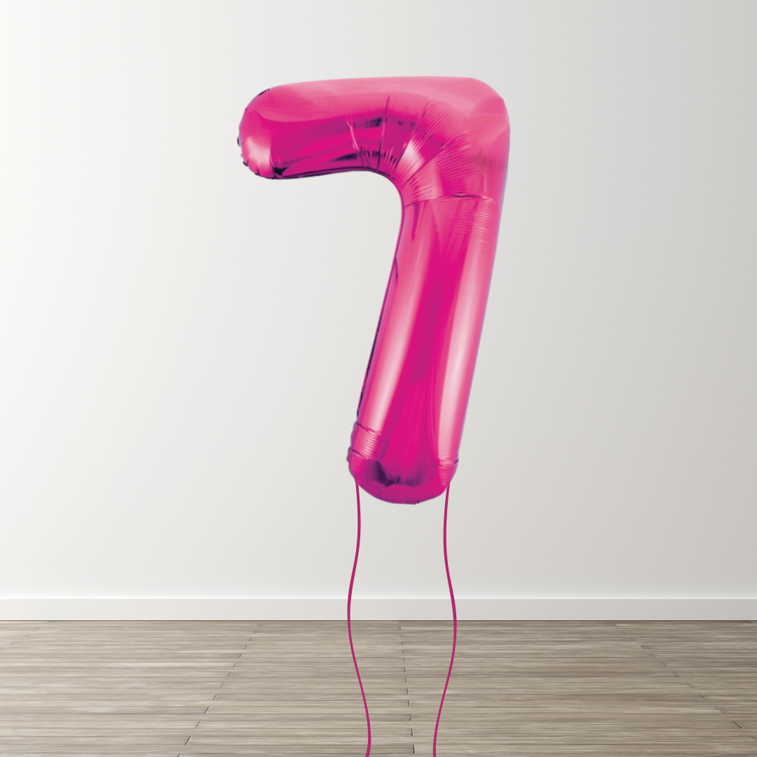 Magenta Foil Number Balloons