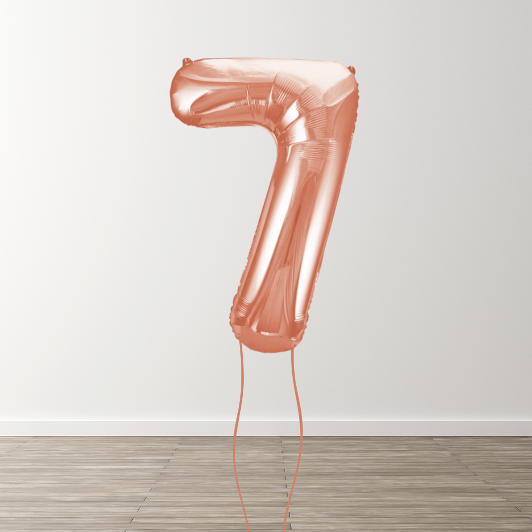 Rose Gold Foil Number Balloons