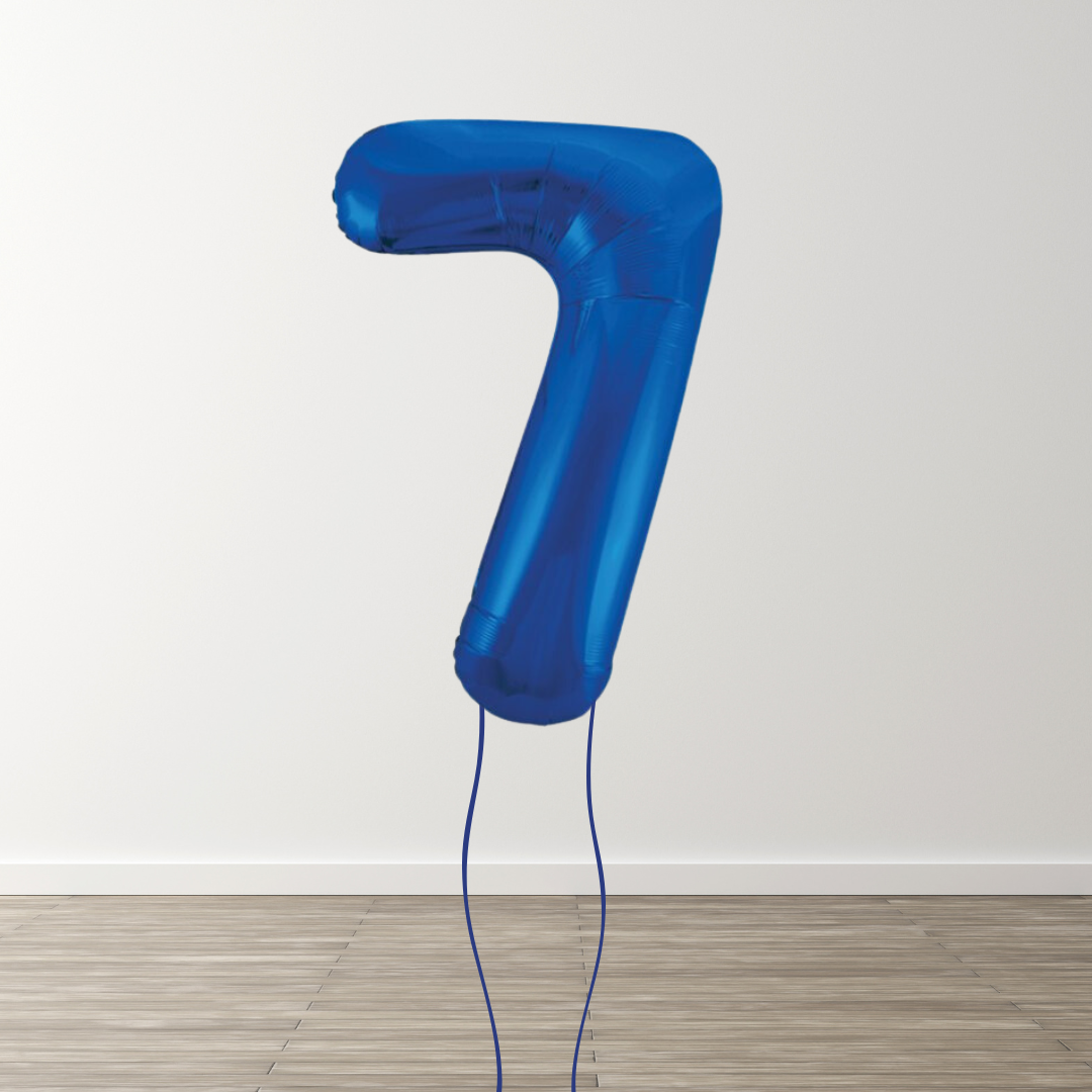 Blue Foil Number Balloons