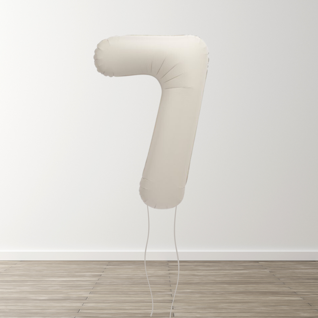 Matte Neutral Foil Number Balloons