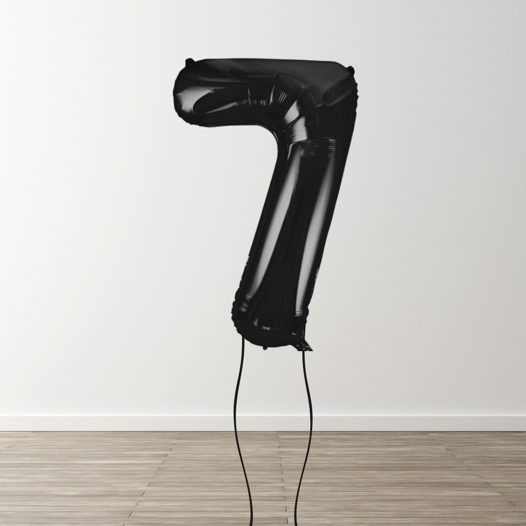 Black Foil Number Balloons