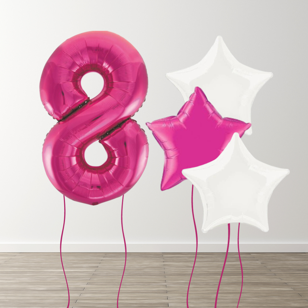Magenta Foil Number Bunch