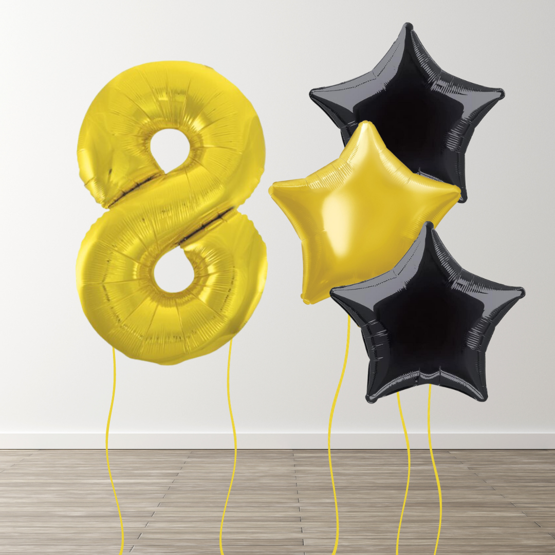 Classic Gold Foil Number Bunch