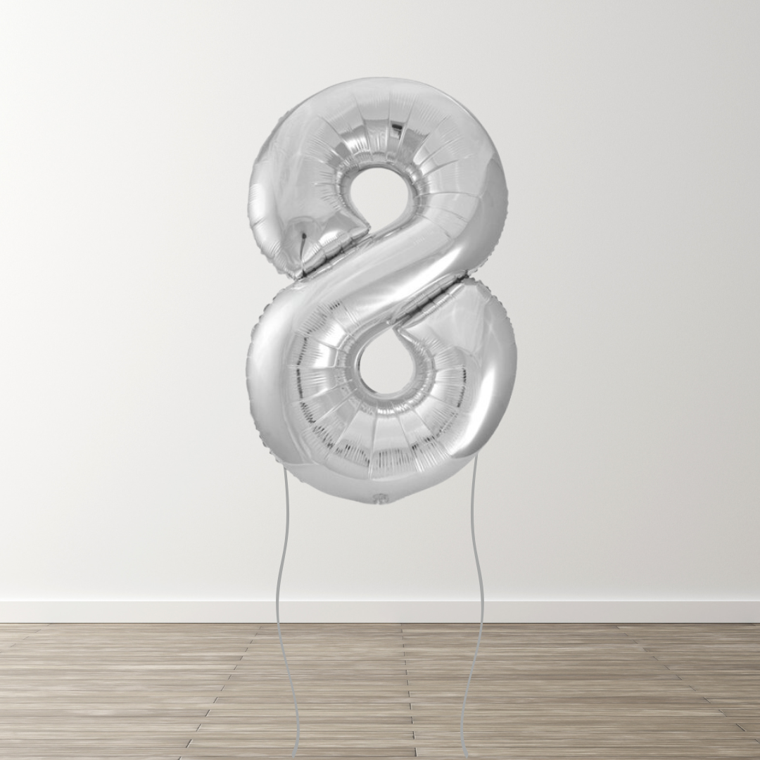 Silver Foil Number Balloons