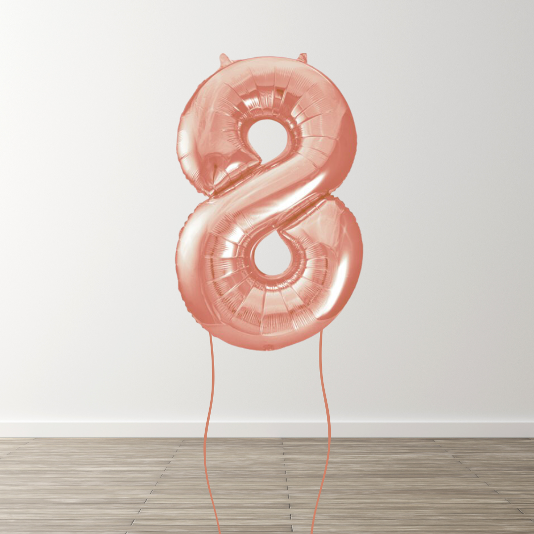 Rose Gold Foil Number Balloons
