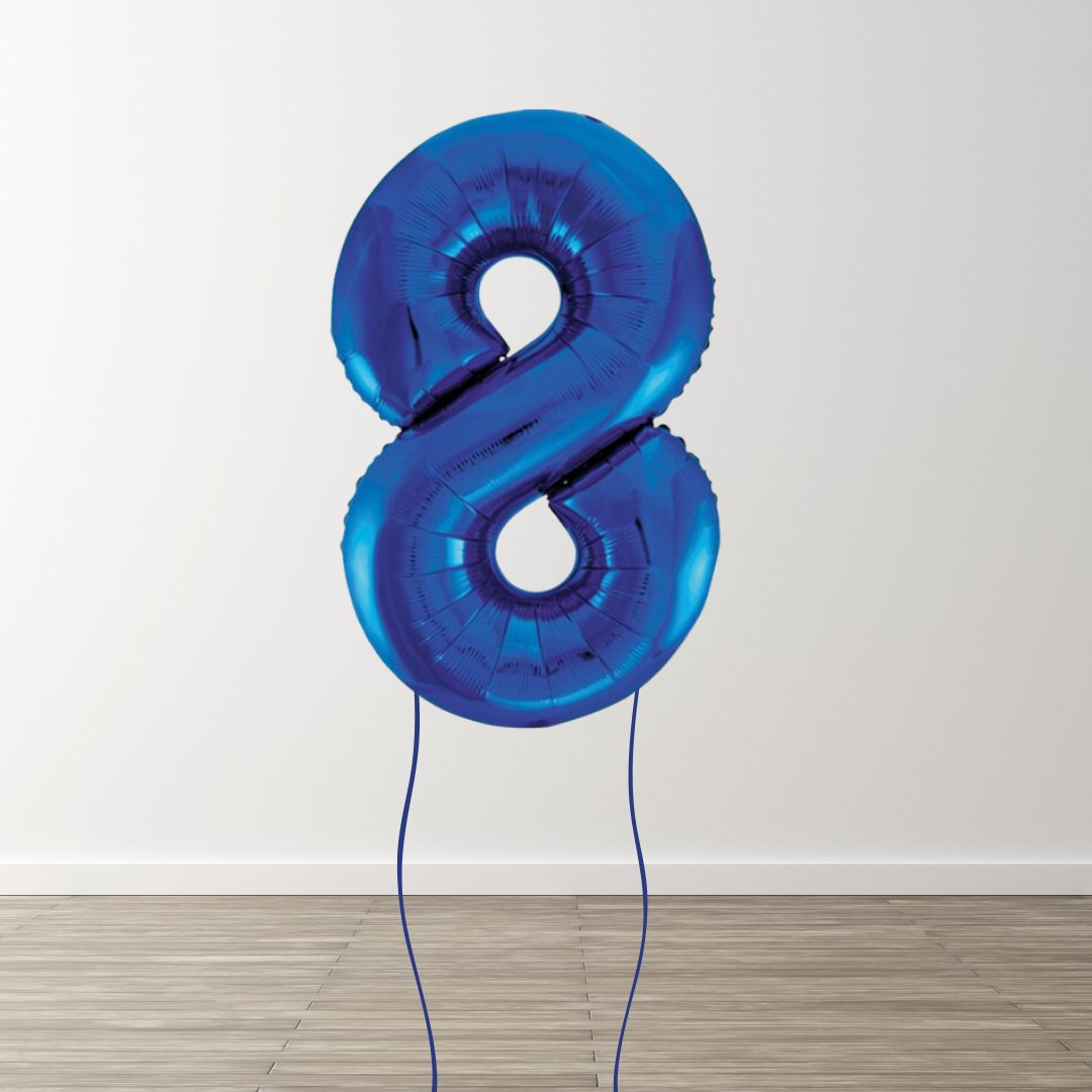 Blue Foil Number Balloons