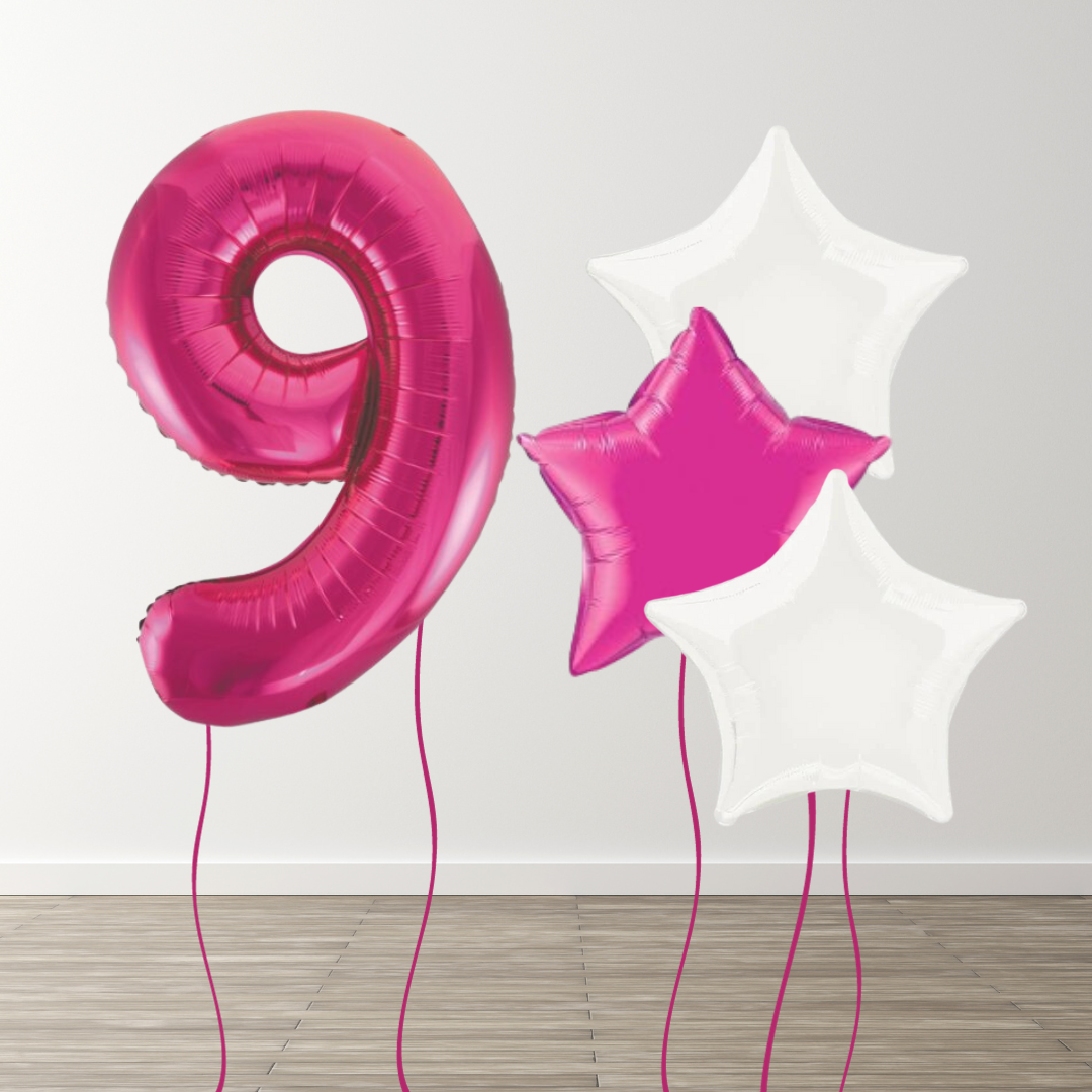 Magenta Foil Number Bunch